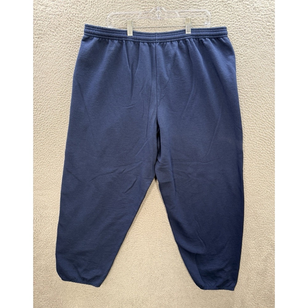 Hanes Sweatpants Adult 2XL XXL Blue Fleece Eco Smart Joggers Jogging Gym Sports